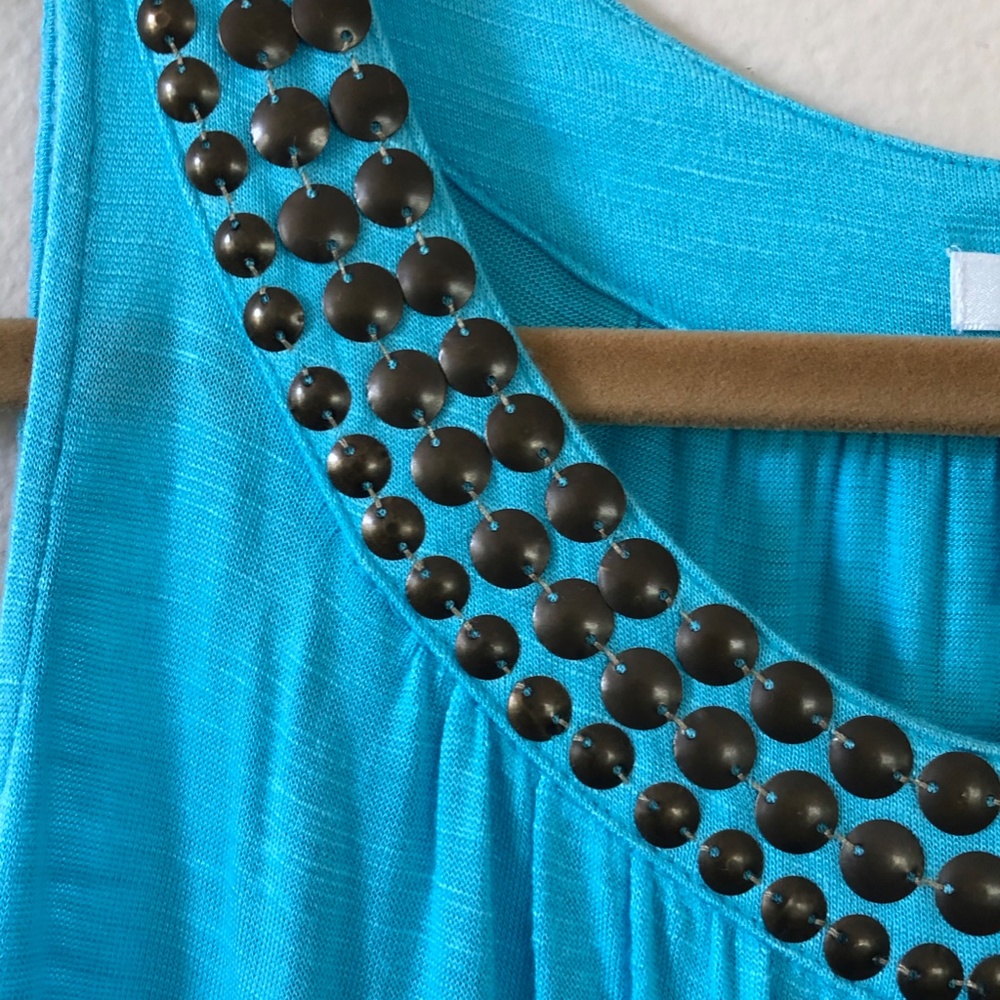 Como Turquoise Studded Top - Picture 2 of 8